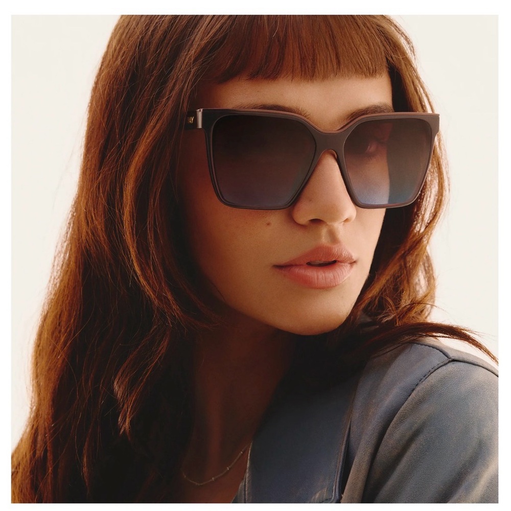 QUAY Level Up Sunglasses Brown Frame Brown Gradient Lens Oversized